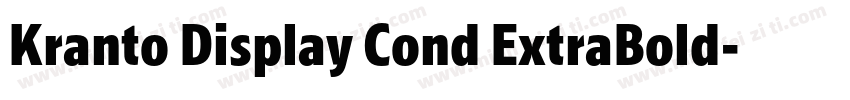 Kranto Display Cond ExtraBold字体转换